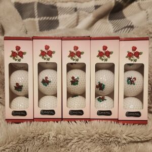Crystal Golf Balls (15 Total) - New- Triple Rose